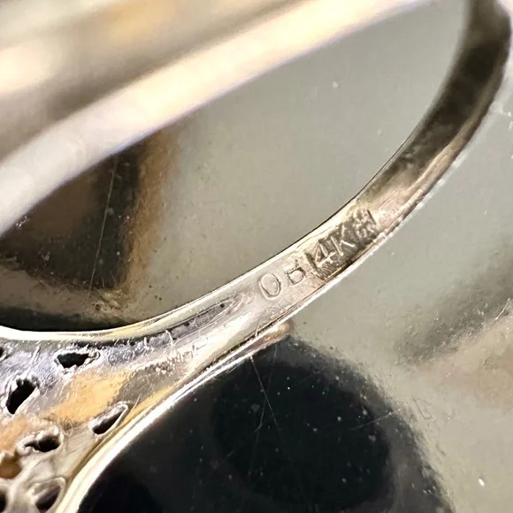 Titanic-Connection 14K White Gold Ostby Barton Intaglio Ring Size 6.5 - Picture 10 of 15